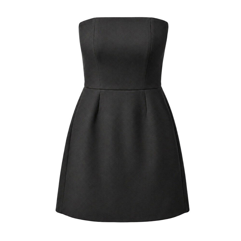 Song of Style Black Strapless Mini Dress Smocked Back Aimee Song Revolve Size XS